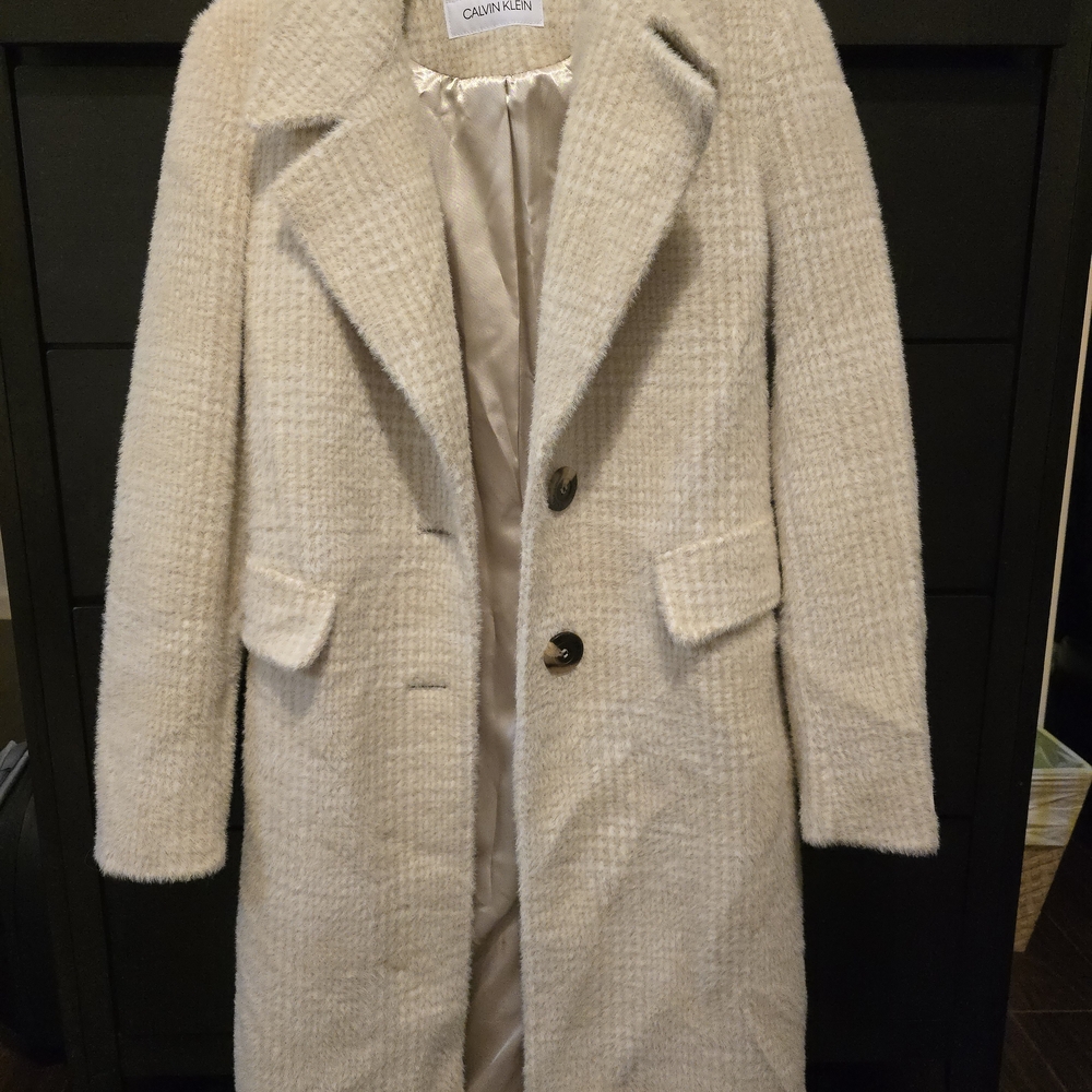 Calvin Klein Cream Trench Coat